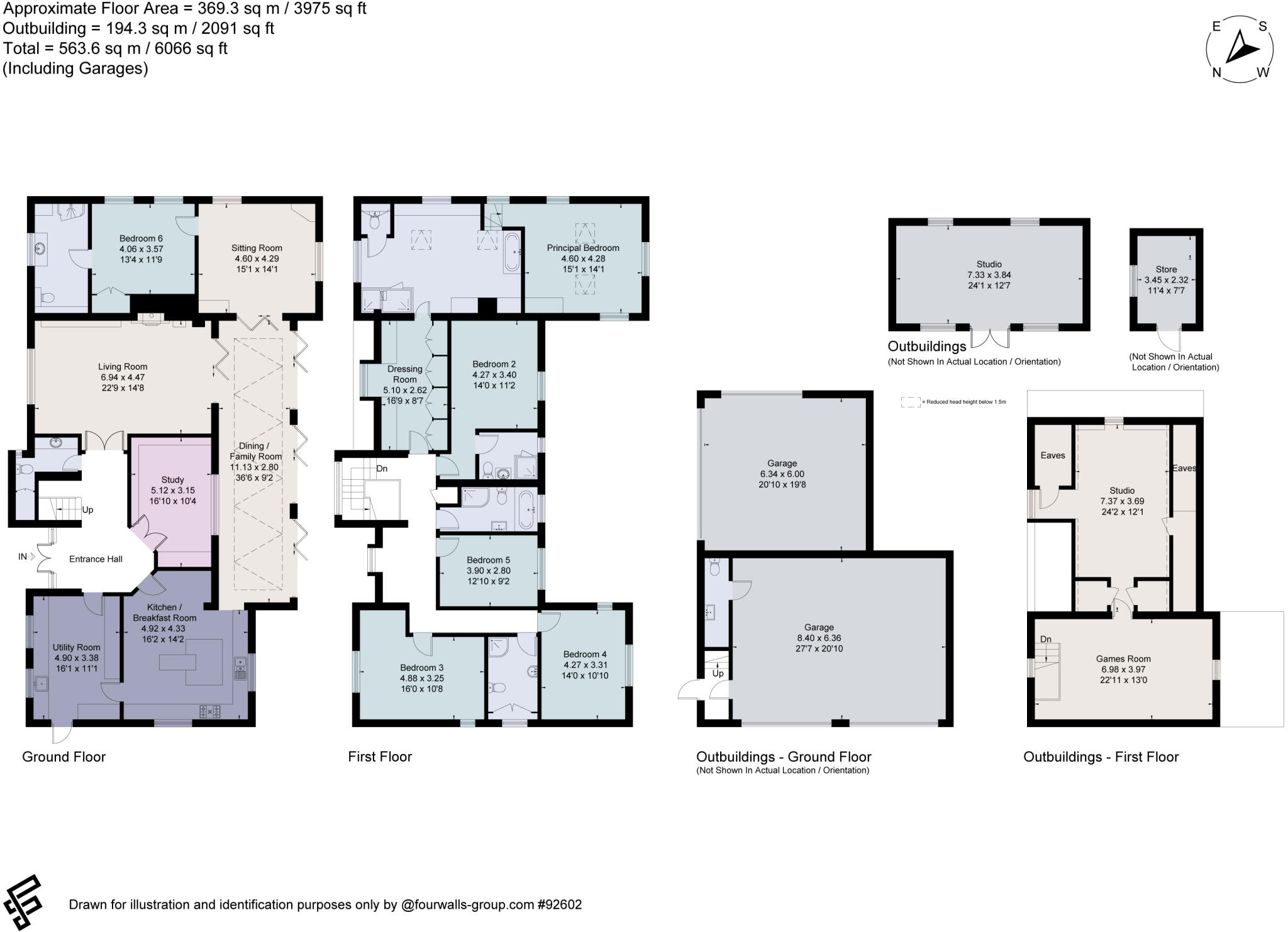 Floor plan overview of the property layout